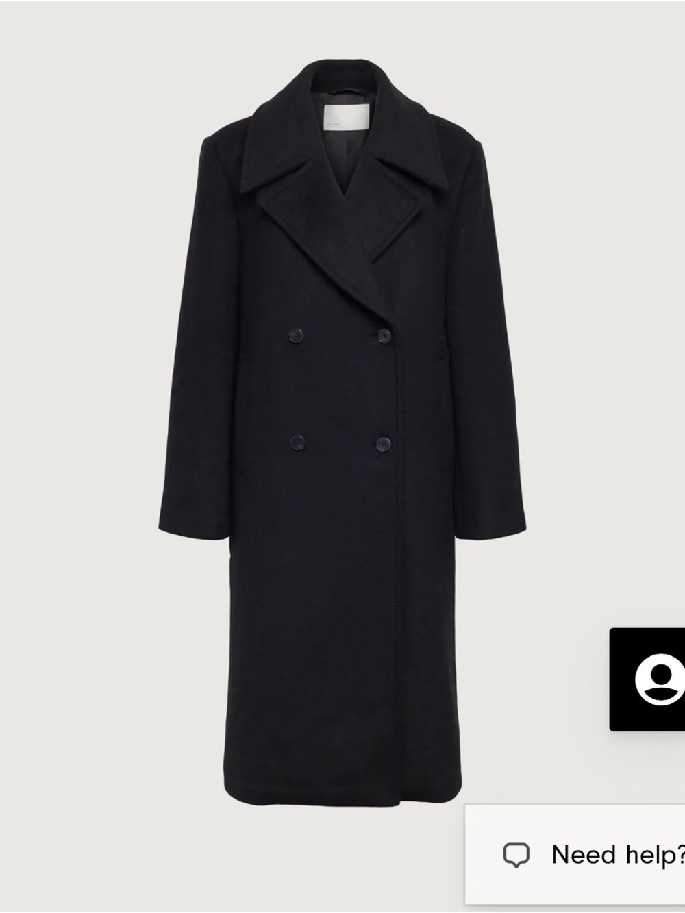 Oak + Fort WOOL-BLEND DOUBLE BREASTED COAT WITH POCKETS